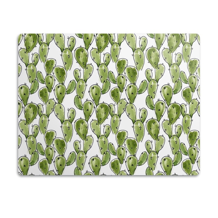 Covor PVC. Tulup. Vinil. Cactus Boho. Verde. 45x35 cm. 010250340010100011271