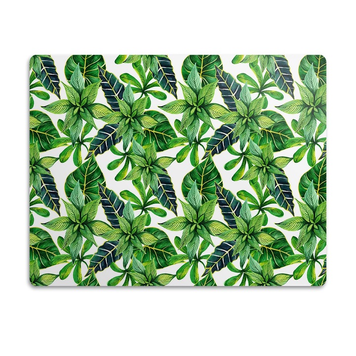 Covor PVC. Tulup. Vinil. Model Cu Frunze. Verde. 45x35 cm. 010250340010100011437