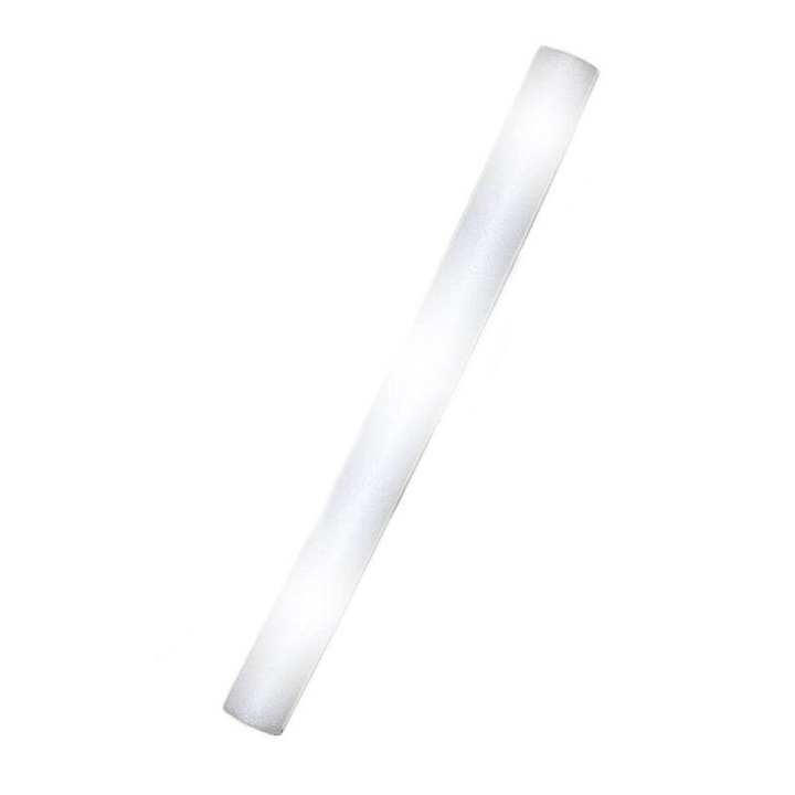 Bagheta Foam stick cu LED, PROCART, accesoriu petrecere si festival, lungime 46 cm, alb