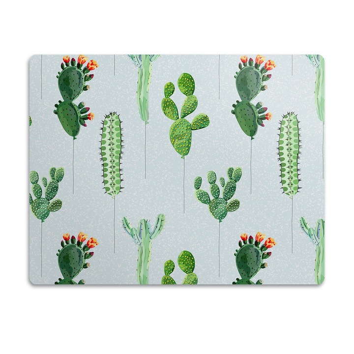 Covor PVC. Tulup. Vinil. Cactus Cactus. Verde. 90x60 cm. 010250340030100030279