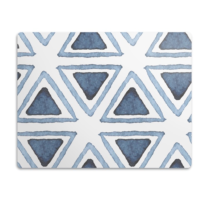 Covor PVC. Tulup. Vinil. Triunghiuri. Albastru. 45x35 cm. 010250340010100030370