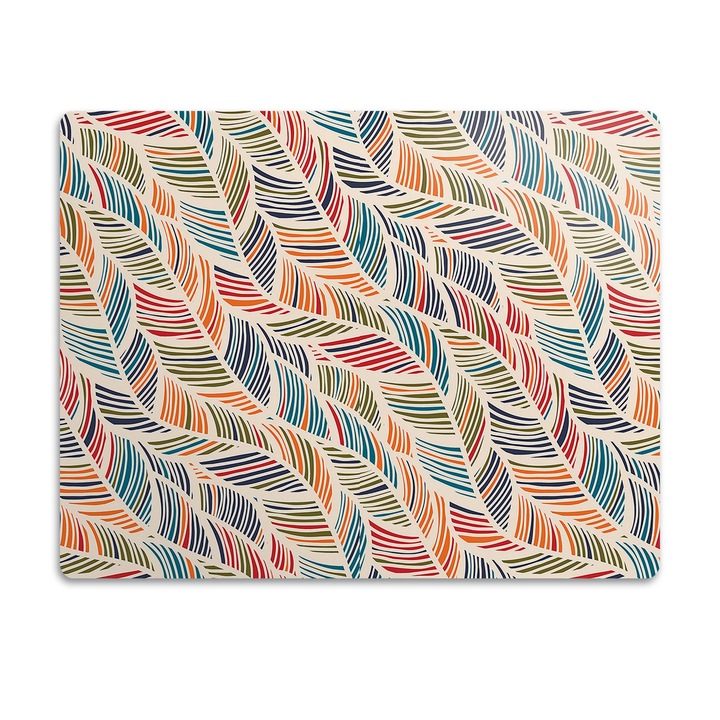 Covor PVC. Tulup. Vinil. Valuri Colorate. Multicolor. 90x60 cm. 010250340030100029291