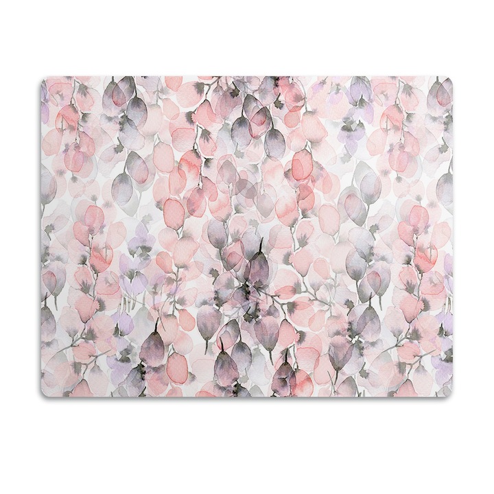 Covor PVC. Tulup. Vinil. Floare Pictata. Roz. 45x35 cm. 010250340010100030354