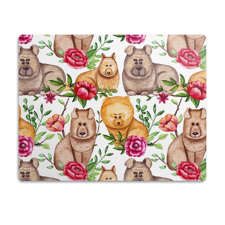 Covor PVC. Tulup. Vinil. Caini Chow Chow. Multicolor. 45x35 cm. 010250340010100030070