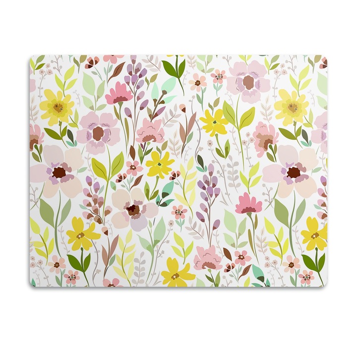 Covor PVC. Tulup. Vinil. Flori Colorate. Multicolor. 90x60 cm. 010250340030100030413