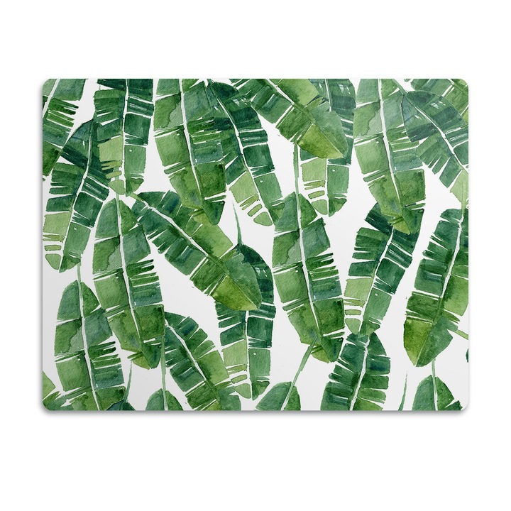 Covor PVC. Tulup. Vinil. Frunze Exotice. Verde. 90x60 cm. 010250340030100029953