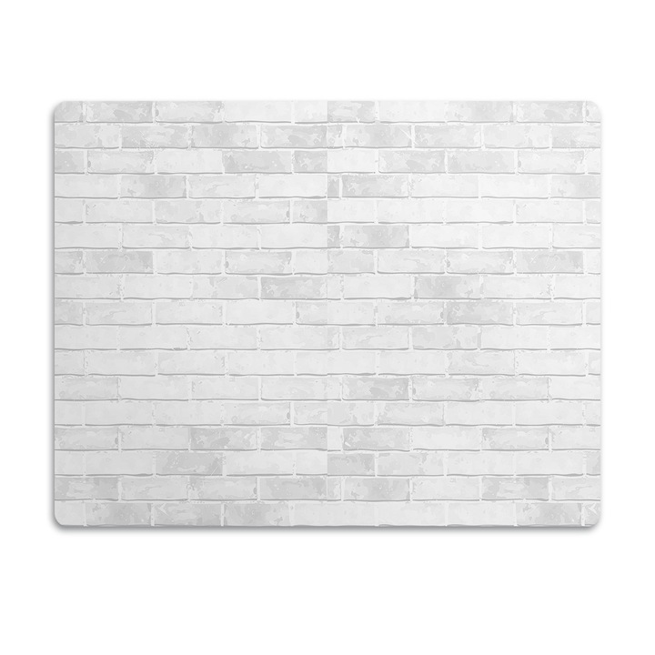 Covor PVC. Tulup. Vinil. Caramida Alba. Gri. 90x60 cm. 010250340030100030620