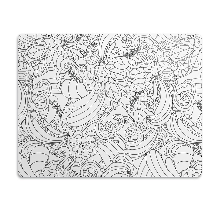Covor PVC. Tulup. Vinil. Model De Doodle. Alb. 90x60 cm. 010250340030100006570