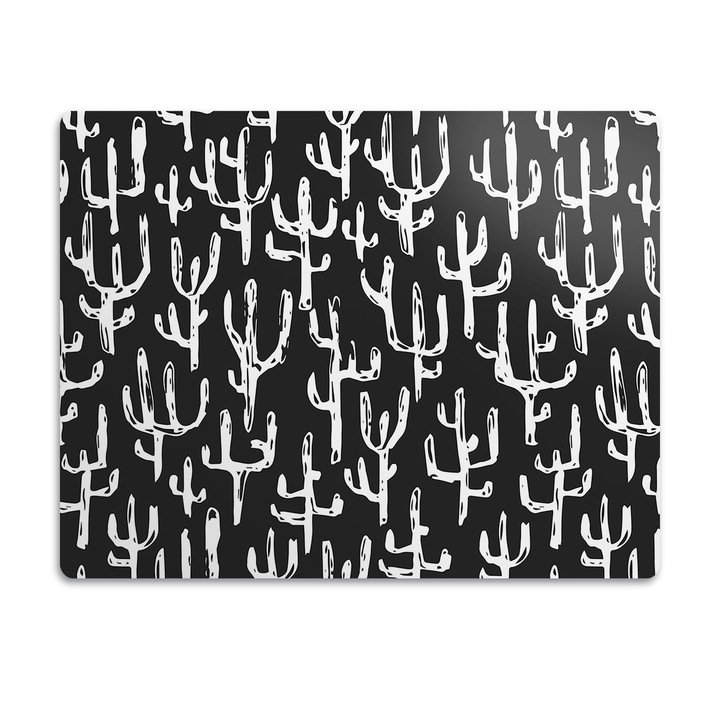 Covor PVC. Tulup. Vinil. Cactusi Albi. Alb. 90x60 cm. 010250340030100030735