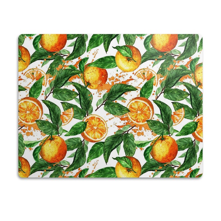 Covor PVC. Tulup. Vinil. Portocale. Verde. 90x60 cm. 010250340030100030248