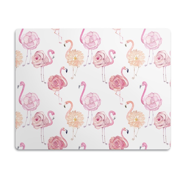 Covor PVC. Tulup. Vinil. Flori De Flamingo. Roz. 90x60 cm. 010250340030100030643