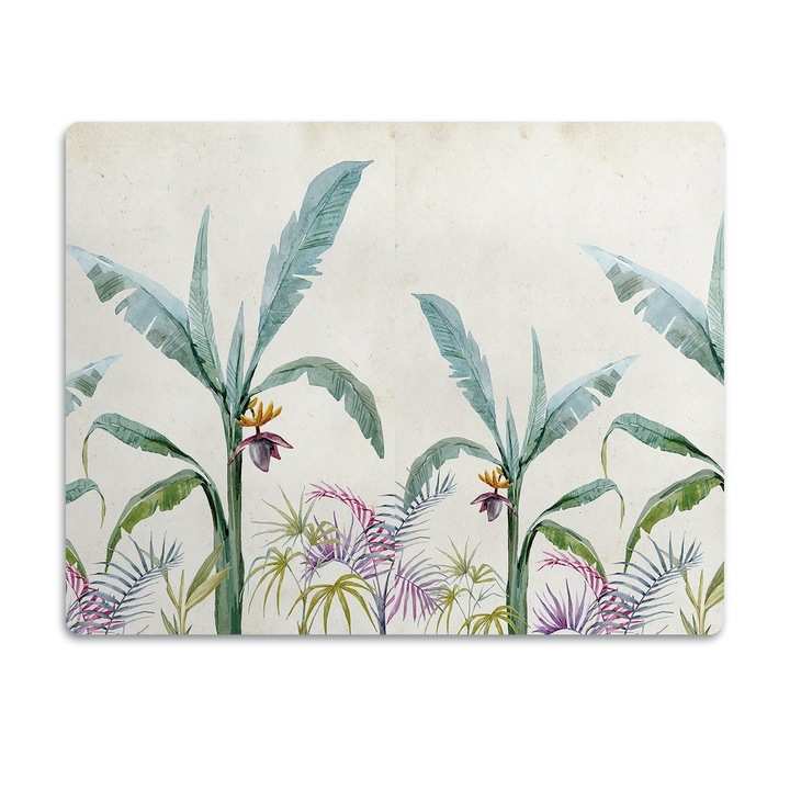 Covor PVC. Tulup. Vinil. Vegetatia Junglei. Verde. 90x60 cm. 010250340030100011919