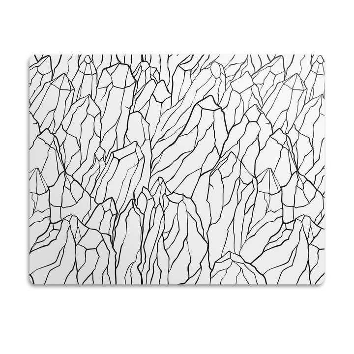 Covor PVC. Tulup. Vinil. Schita Muntelui. Alb. 90x60 cm. 010250340030100011803