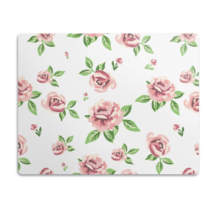 Covor PVC. Tulup. Vinil. Flori Pastelate. Verde. 90x60 cm. 010250340030100011901