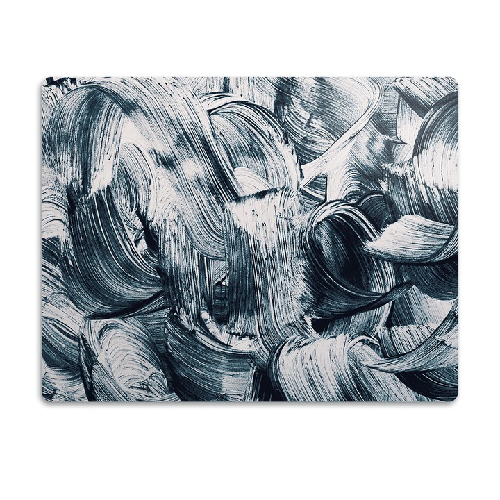 Covor PVC. Tulup. Vinil. Pensule Abstracte. Alb. 90x60 cm. 010250340030100030319