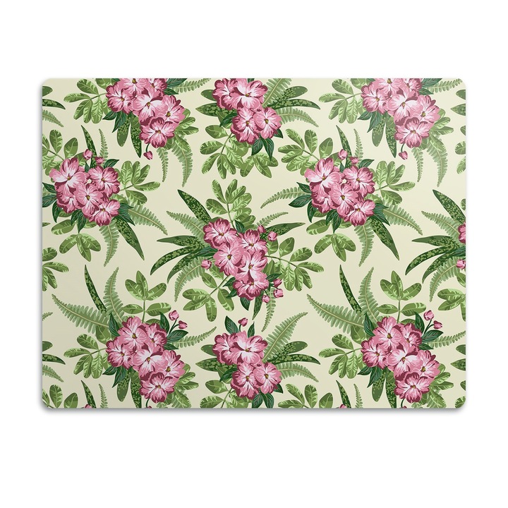 Covor PVC. Tulup. Vinil. Flori Tropicale. Verde. 90x60 cm. 010250340030100011879