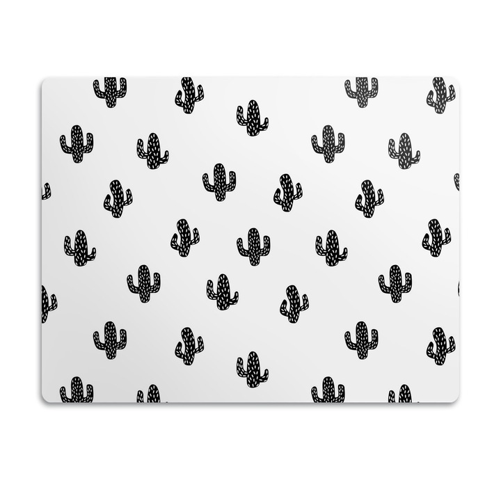Covor PVC. Tulup. Vinil. Model De Cactus. Alb. 90x60 cm. 010250340030100030768