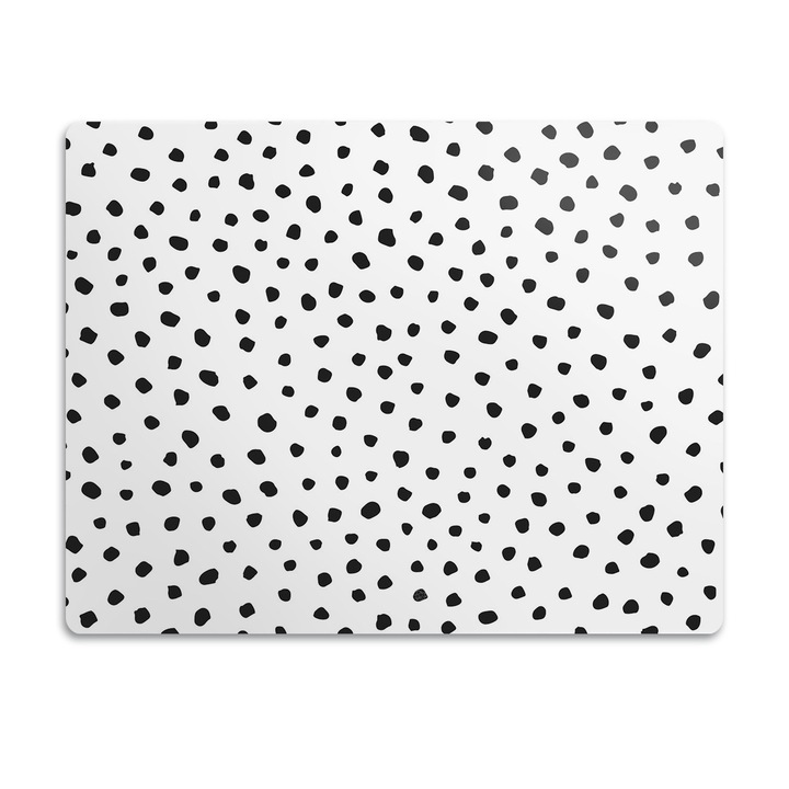 Covor PVC. Tulup. Vinil. Puncte Mici. Negru. 90x60 cm. 010250340030100012223