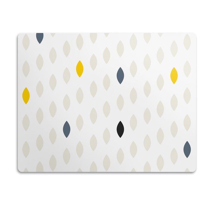 Covor PVC, Tulup, Vinil, Lamai Colorate, Bej, 90x60 cm, 010250340030100030086