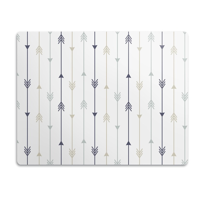 Covor PVC. Tulup. Vinil. Sageti Geometrice. Gri. 90x60 cm. 010250340030100030122