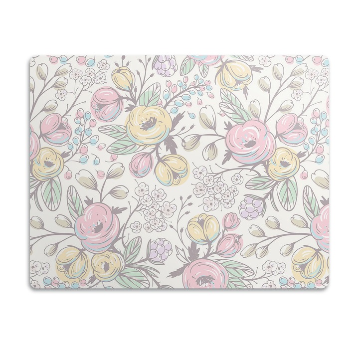 Covor PVC. Tulup. Vinil. Flori Colorate. Multicolor. 90x60 cm. 010250340030100030826