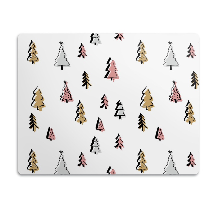 Covor PVC. Tulup. Vinil. Pomi De Craciun. Roz. 60x40 cm. 010250340020100030274