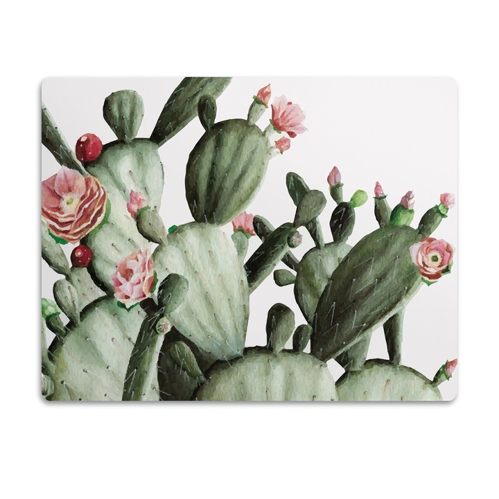 Covor PVC. Tulup. Vinil. Cactusi. Verde. 90x60 cm. 010250340030100012563