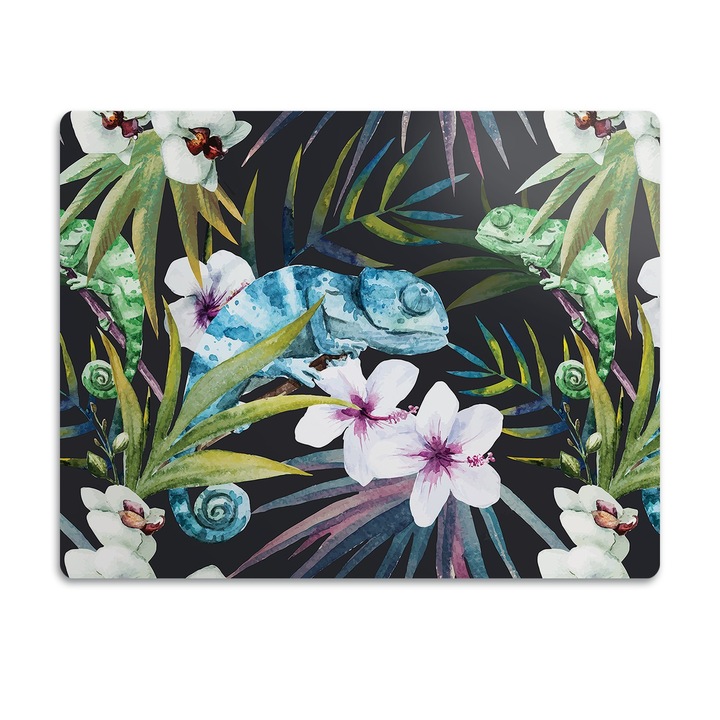 Covor PVC. Tulup. Vinil. Cameleonul Albastru. Verde. 90x60 cm. 010250340030100029982