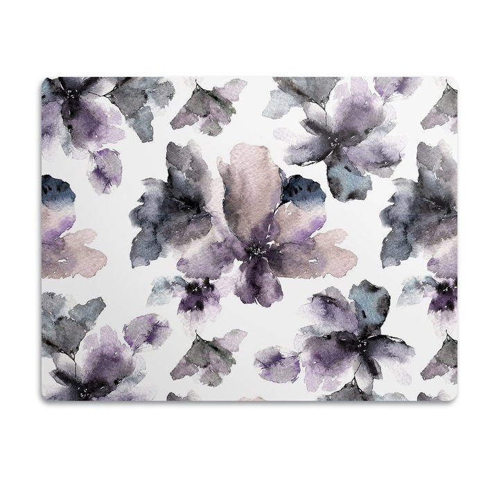 Covor PVC. Tulup. Vinil. Flori Intunecate. Gri. 45x35 cm. 010250340010100030883