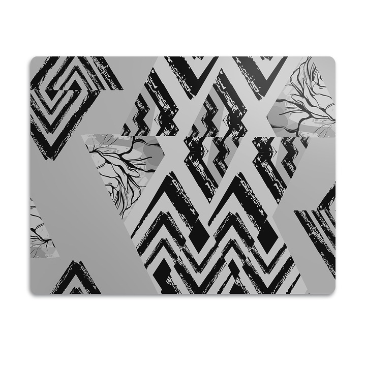 Covor PVC. Tulup. Vinil. Triunghiuri. Gri. 60x40 cm. 010250340020100031330