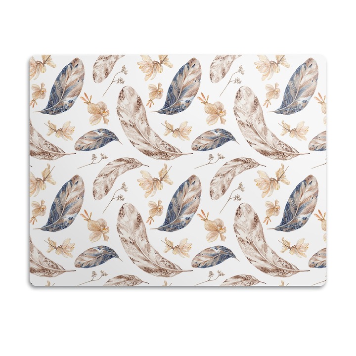 Covor PVC. Tulup. Vinil. Frunze Cazatoare. Maro. 90x60 cm. 010250340030100030195