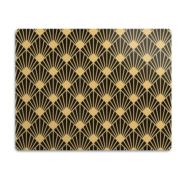 Covor PVC. Tulup. Vinil. Art Deco Gold. Negru. 60x40 cm. 010250340020100029956