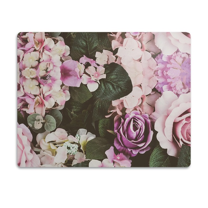 Covor PVC. Tulup. Vinil. Flori Baroc. Roz. 45x35 cm. 010250340010100012724