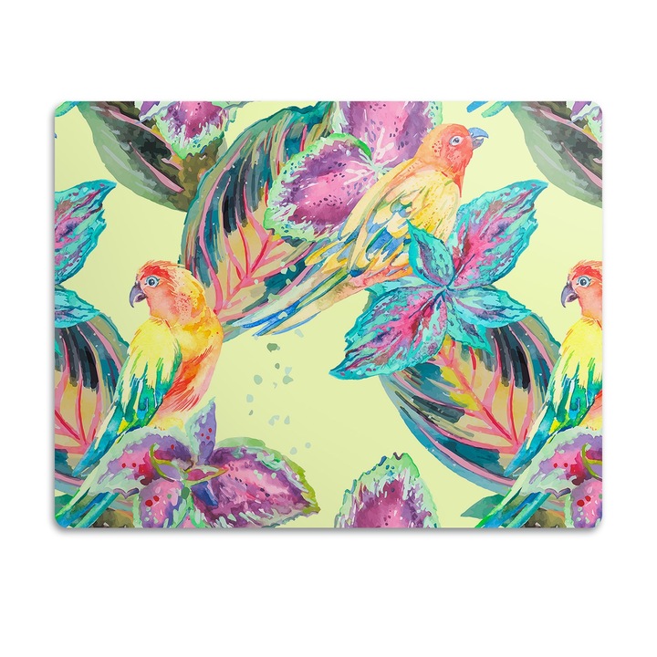 Covor PVC. Tulup. Vinil. Papagalii Colorati. Multicolor. 90x60 cm. 010250340030100030311