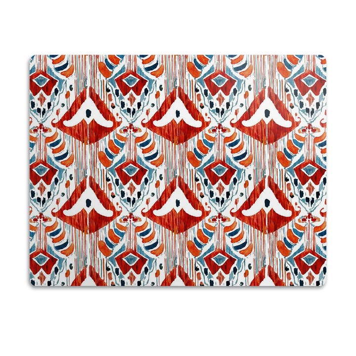 Covor PVC. Tulup. Vinil. Stil Etnic. Rosu. 90x60 cm. 010250340030100030129