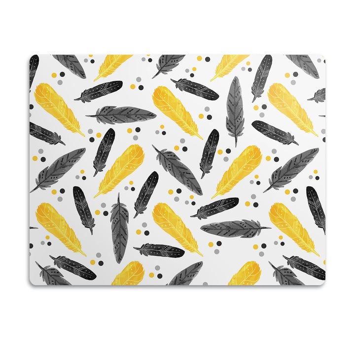 Covor PVC. Tulup. Vinil. Pene De Aur Negru. Negru. 90x60 cm. 010250340030100012404