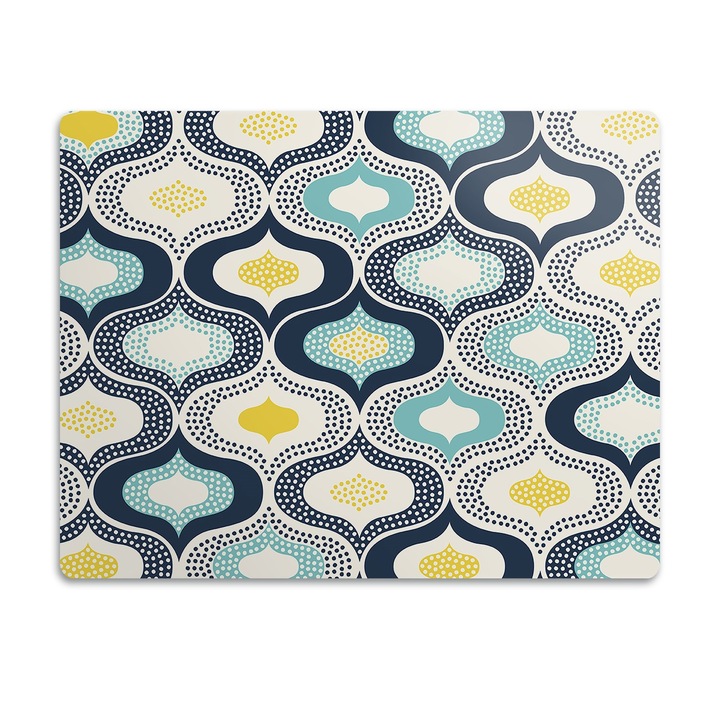 Covor PVC. Tulup. Vinil. Doodle Dots. Albastru. 90x60 cm. 010250340030100030302