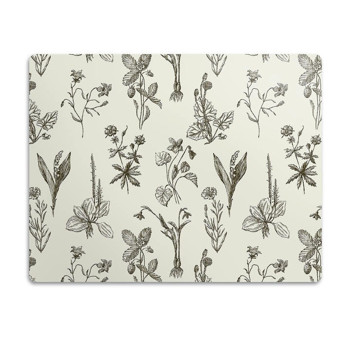 Covor PVC. Tulup. Vinil. Flori Schitate. Crema. 45x35 cm. 010250340010100030358