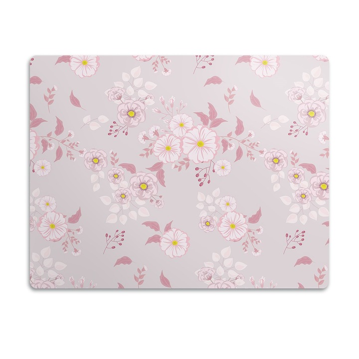 Covor PVC. Tulup. Vinil. Flori Mici Roz. Roz. 45x35 cm. 010250340010100030435