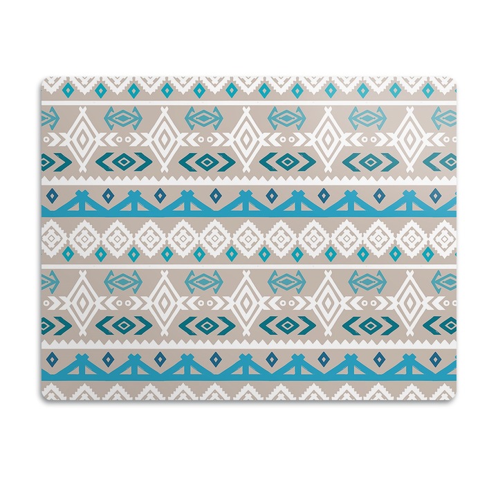 Covor PVC. Tulup. Vinil. Arta Tribala. Gri. 90x60 cm. 010250340030100030394