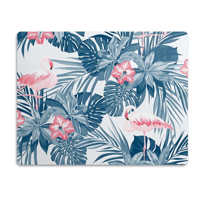 Covor PVC. Tulup. Vinil. Pasari Tropicale. Roz. 90x60 cm. 010250340030100030543