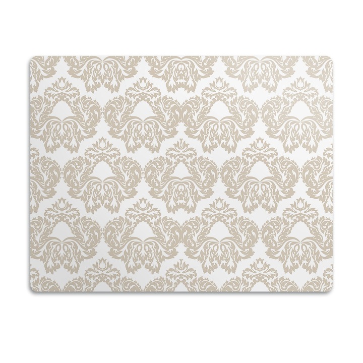 Covor PVC. Tulup. Vinil. Model Floral. Bej. 90x60 cm. 010250340030100030500