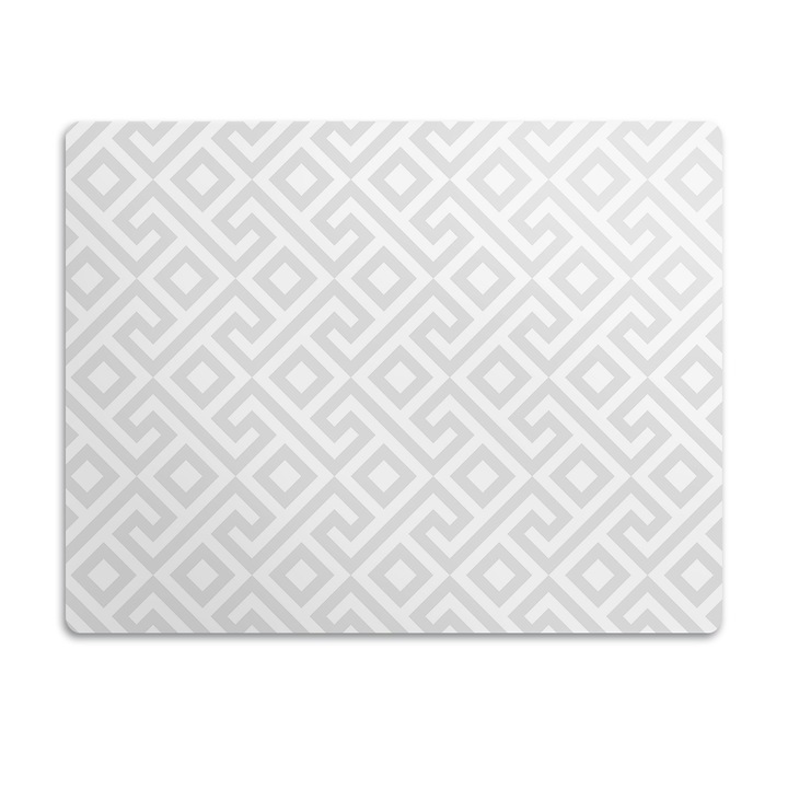 Covor PVC. Tulup. Vinil. Ornament Grecesc. Gri. 60x40 cm. 010250340020100030242