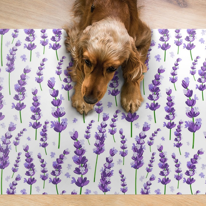 Covor PVC. Tulup. Vinil. Lavanda. Violet. 90x60 cm. 010250340030100030357