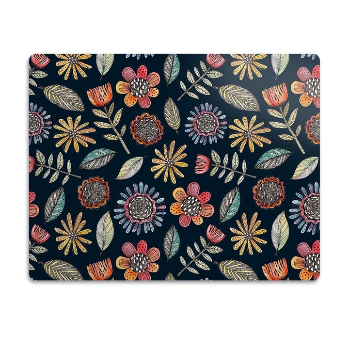 Covor PVC. Tulup. Vinil. Flori Colorate. Multicolor. 90x60 cm. 010250340030100030792