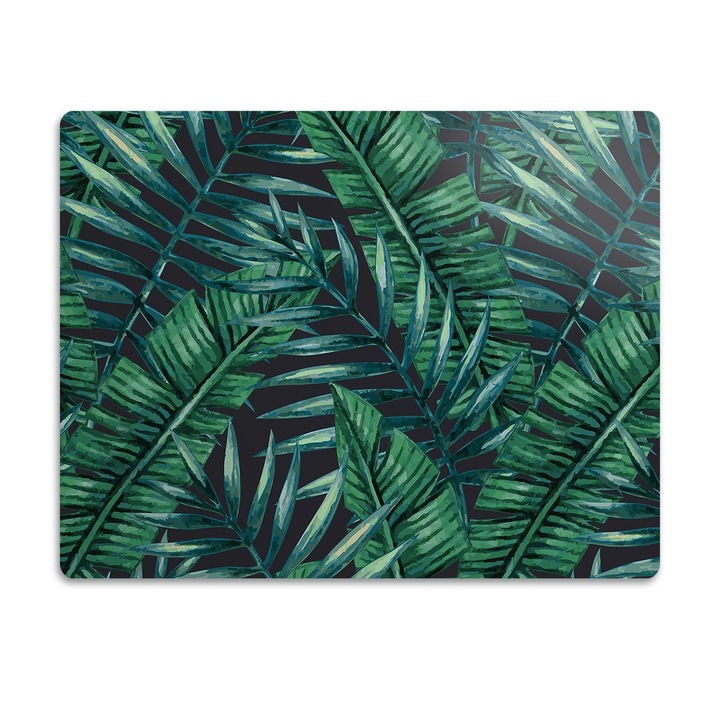 Covor PVC. Tulup. Vinil. Frunze Tropicale. Verde. 90x60 cm. 010250340030100030408