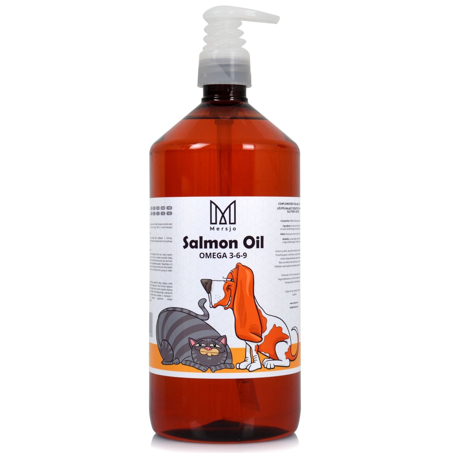 Mersjo Salmon Oil 1 l – Omega 3 Câini & Pisici
