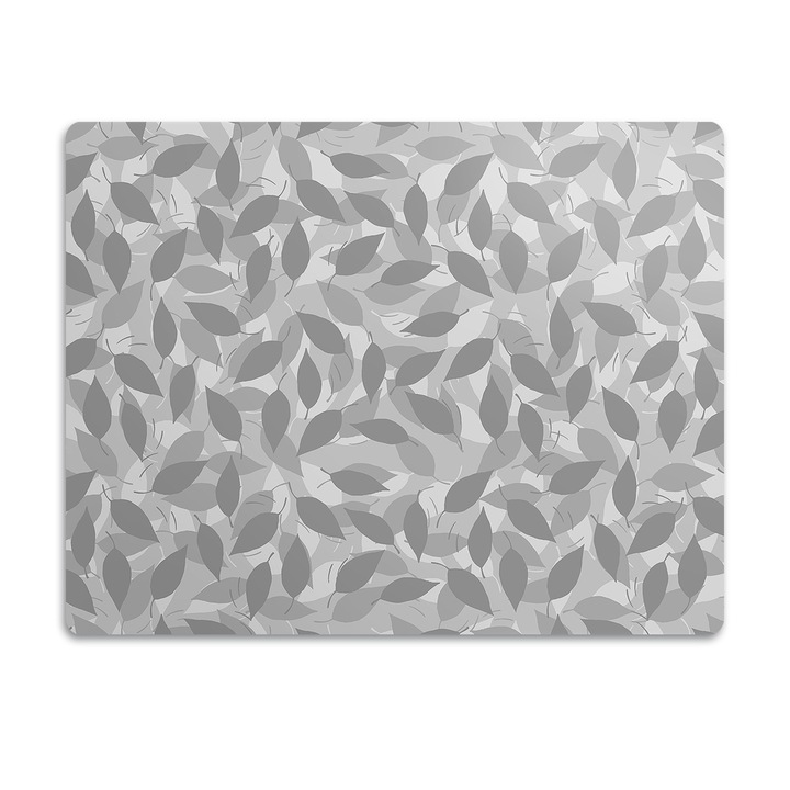 Covor PVC. Tulup. Vinil. Frunze Gri. Gri. 90x60 cm. 010250340030100030499