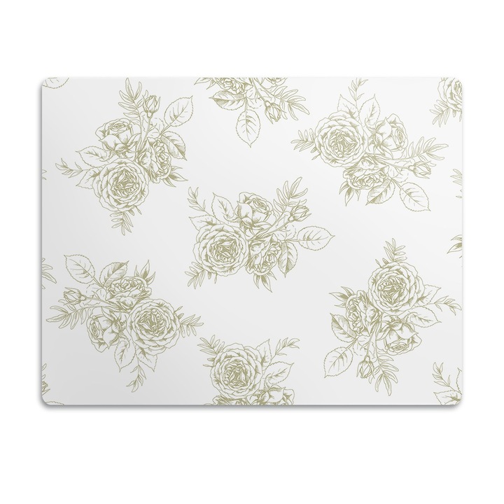 Covor PVC. Tulup. Vinil. Stilul Francez. Bej. 90x60 cm. 010250340030100013007