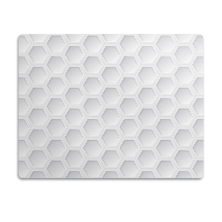 Covor PVC. Tulup. Vinil. Hexagoane. Gri. 90x60 cm. 010250340030100030529